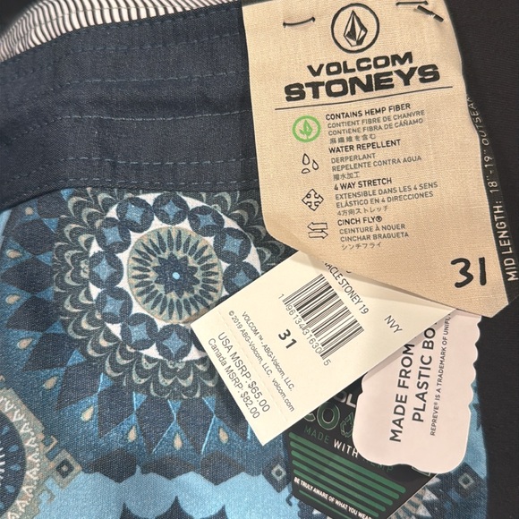 NWT: Volcom BARNACLE STONEY TRUNKS Sz: 31 - Picture 6 of 6
